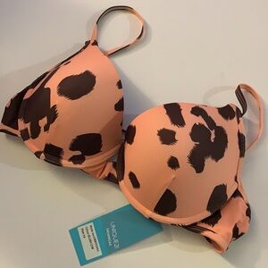 Cow Print Underwire Bikini Top